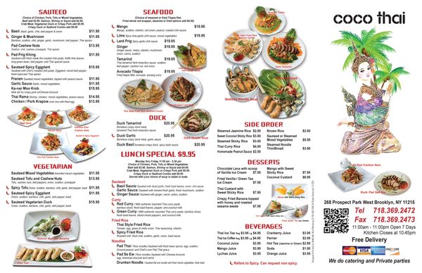 Menu photo 1 Coco Thai Brooklyn, NY Menu photo 1 Coco Thai Brooklyn, NY