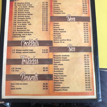 La Parrilla - Restaurant menu 2019 - Mexican Near Me - Vicente Guerrero, BCN
