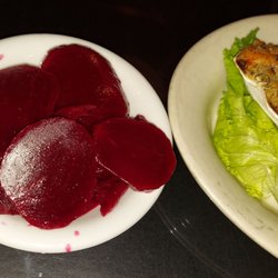 44 Degrees North - Pickled beets on the side of the Lobster risotto.