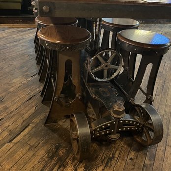 HopCat - Tables to sit - stools are heavy but they look cool! - Beer Bar Near Me - Kalamazoo, Michigan