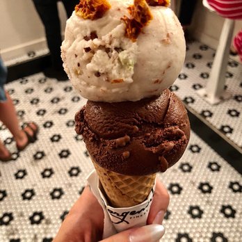 Morgenstern's - Almond Vanilla (vegan) and Bitter Dark Chocolate (vegan) with Sesame Honeycomb - Ice Cream & Frozen Yogurt Near Me - New York, New York Morgenstern's - Almond Vanilla (vegan) and Bitter Dark Chocolate (vegan) with Sesame Honeycomb - Ice Cream & Frozen Yogurt Near Me - New York, New York