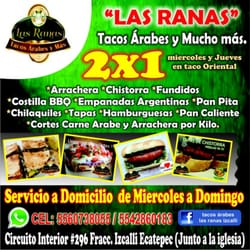 Tacos Arabes las Ranas - Encuentras de todo !!!! Desde un taco hasta un corte
