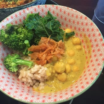 Le Botaniste - Curry bowl with some delicious kimchi on top - Wine Bars Near Me - New York, New York Le Botaniste - Curry bowl with some delicious kimchi on top - Wine Bars Near Me - New York, New York