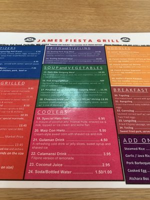 Menu photo 1 James Fiesta Grill Parkville, MD