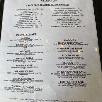 The Temple Kitchen + Bar - Craft beers & specially drink menu - Beer Bar Near Me - Hilo, Hawaii The Temple Kitchen + Bar - Craft beers & specially drink menu - Beer Bar Near Me - Hilo, Hawaii