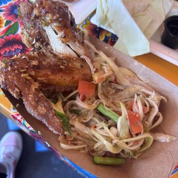 Lao’d Bar - Papaya salad, caramel fish sauce wings - Cocktail Bars Near Me - Austin, Texas