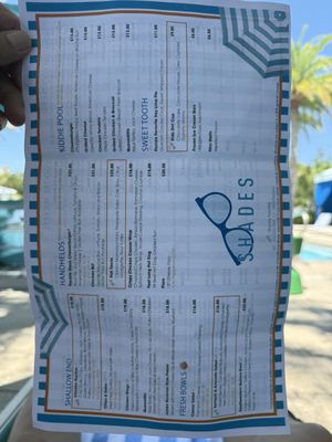 Menu photo 4 Shades Pool Bar Lake Buena Vista, FL Menu photo 4 Shades Pool Bar Lake Buena Vista, FL