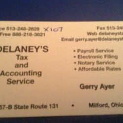 Delaney's tax and accounting service