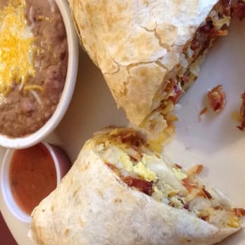 Andy's Coffee Shop - Breakfast burrito with mixed meat (sausage and bacon), the side of re fried beans is the best part! - Diners Near Me - Pasadena, California Andy's Coffee Shop - Breakfast burrito with mixed meat (sausage and bacon), the side of re fried beans is the best part! - Diners Near Me - Pasadena, California