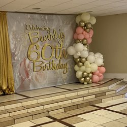 Events At Rent-A-Hall - Balloon draped backdrop