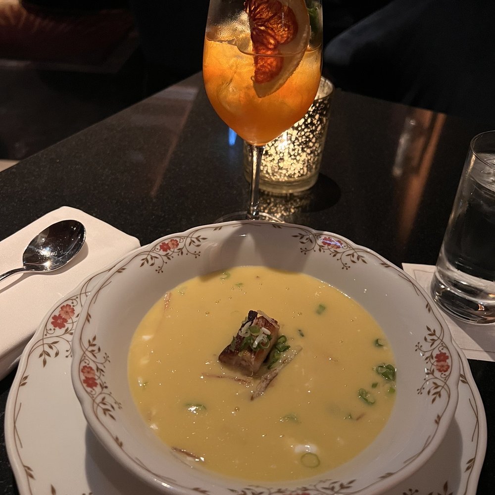 REIGN Restaurant - Corn chowder and spritz drink - Cocktail Bars Near Me - Toronto, Ontario