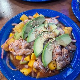 Aguachile del Río is my favorite! This is a tostada by the way!!