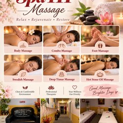 Spa 111 Massage - Massage techniques are commonly applied with hands, fingers,
elbows, knees, forearms, feet, or a device...