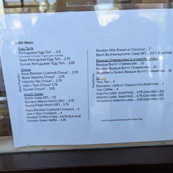 CA Bakehouse - Menu May 2022 - Bakeries Near Me - San Jose, California CA Bakehouse - Menu May 2022 - Bakeries Near Me - San Jose, California
