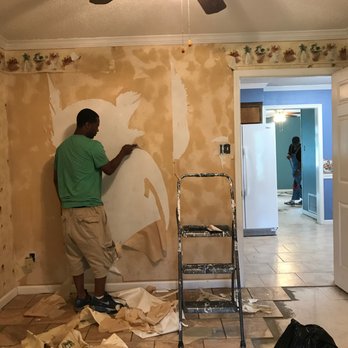Specialty Home Services - Removing wall paper to prepare for painting. - Handyman Near Me Specialty Home Services - Removing wall paper to prepare for painting. - Handyman Near Me