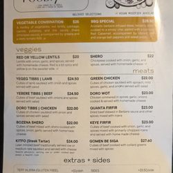Meskel Ethiopian Restaurant - Food Menu