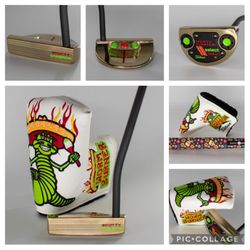 Bos Golf - Gold rush finish with customized finish on sole plate and weights. Matched paint fill to the head cover.