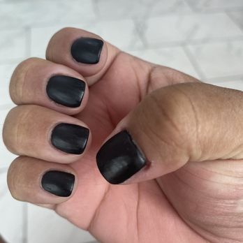 Goddess Nail & Spa - Black matte dip - Nail Salons Near Me - Helotes, Texas