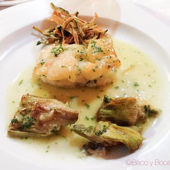 Cal Mingo - Bacalao Skrei con alcachofas - Diners Near Me - Viladecans, B Cal Mingo - Bacalao Skrei con alcachofas - Diners Near Me - Viladecans, B