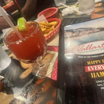 Vallarta’s Mexican Restaurant - Strawberry Margarita - Mexican Near Me - Wesley Chapel, Florida