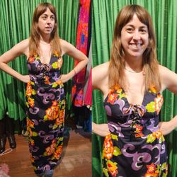 Lemon Frog Shop Vintage Bazaar - 1970s maxi dress