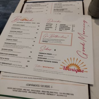 Warique Garden - Menú garden food - Peruvian Near Me - Brooklyn, New York