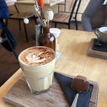 Mind The Step Cafe - Mocha with oat milk - Cafes Near Me - Dublin, D Mind The Step Cafe - Mocha with oat milk - Cafes Near Me - Dublin, D
