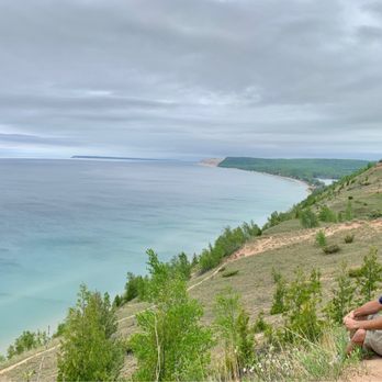 Empire Bluff Trail - Enjoying the coastal setting near the boardwalk section of the trail. - Hiking Near Me