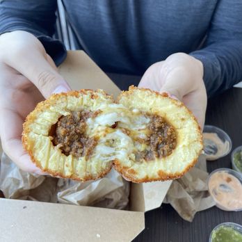 OBRA HandBakery - beef potato ball - Latin American Near Me - Long Beach, California OBRA HandBakery - beef potato ball - Latin American Near Me - Long Beach, California