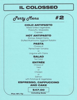 Menu photo 8 Il Colosseo Brooklyn, NY