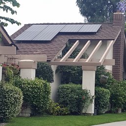 6 panels on the east roof facing the street