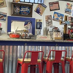 Mels Diner - Bar area in restaurant.