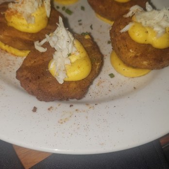Pierre Pierre - Deep fried deviled egg with crab - Steakhouses Near Me - Oakland, California