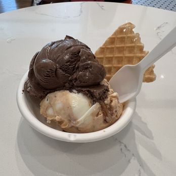 Jeni's Splendid Ice Creams - Darkest chocolate & Sweet Potato Marshmallow Praline standard size - Ice Cream & Frozen Yogurt Near Me - Addison, Texas