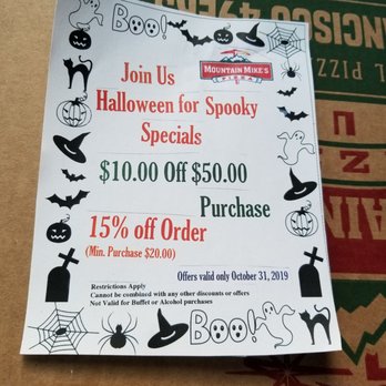 Mountain Mike's Pizza - Coupon/ savings valid til the end of the month - Pizza Near Me - Fresno, California Mountain Mike's Pizza - Coupon/ savings valid til the end of the month - Pizza Near Me - Fresno, California