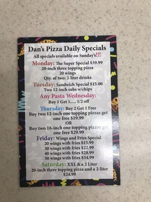 Menu photo 3 Dan's Pizza Houston, TX