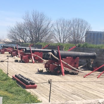 Fort McHenry - Canons that were actually being serviced on our visit - Landmarks & Historical Buildings Near Me - Baltimore, Maryland