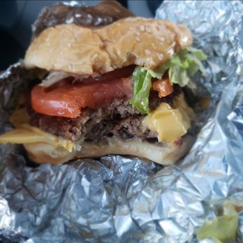 Five Guys - Front and center...it definitely was good enough to eat - Burgers Near Me - Amityville, New York