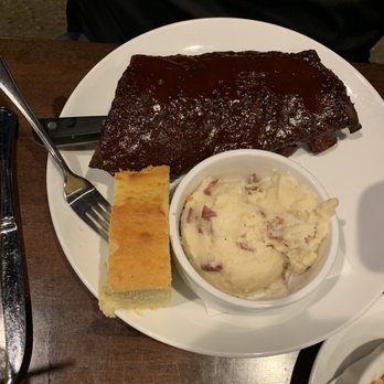 Bourbons - Half slab ribs with red mashed - Southern Near Me - Brighton, Michigan Bourbons - Half slab ribs with red mashed - Southern Near Me - Brighton, Michigan