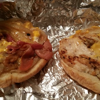 Cook Out - The inside of the chicken sandwich, whiz and bacon. - Burgers Near Me - Lithonia, Georgia
