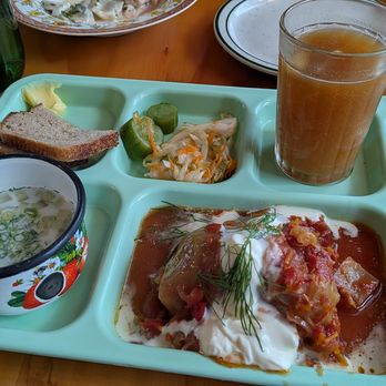 Kachka - The wonderful combo meal, on a fantastic segmented tray - Russian Near Me - Portland, Oregon Kachka - The wonderful combo meal, on a fantastic segmented tray - Russian Near Me - Portland, Oregon