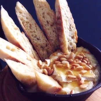 King Rustic - One of my favourites! Brie and pine nuts with toasted ciabatta wedges - Comfort Food Near Me - Toronto, Ontario