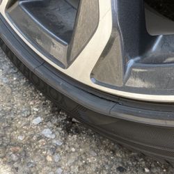 Southpark Meadows - The area that was cut on our tire. It couldn't be patched, and the whole tire needed to be replaced.