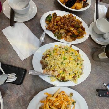 Congee Noodle King - Special fried rice, spicy fried silver fish, Buddha feast with tofu and black bean chicken - Chinese Near Me - Vancouver, British Columbia