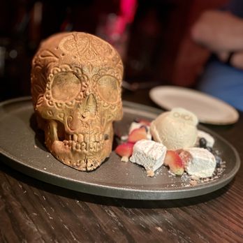 CHICA - Dessert-The Flaming Skull - Latin American Near Me - Las Vegas, Nevada