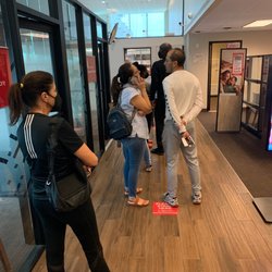 Bank of America Financial Center - A line around the corner you can't even see the desk