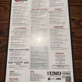 Uno Pizzeria & Grill - Menu - Pizza Near Me - Orlando, Florida