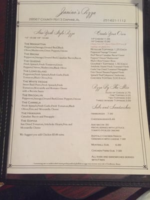 Menu photo 2 Janino's Pizza Daphne Daphne, AL Menu photo 2 Janino's Pizza Daphne Daphne, AL
