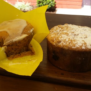Pushkin's Bakery - Lemon poppy seed muffing and a blueberry cinnamon coffee cake. - Bakeries Near Me - Sacramento, California Pushkin's Bakery - Lemon poppy seed muffing and a blueberry cinnamon coffee cake. - Bakeries Near Me - Sacramento, California