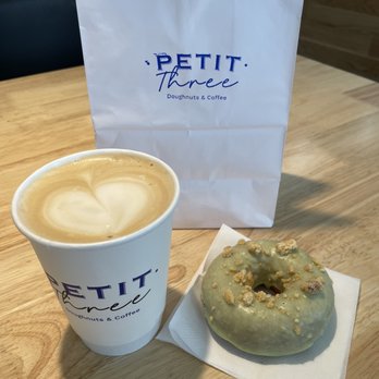 Petit Three Doughnuts - Vanilla latte & jalapeño cornbread - Donuts Near Me - Aurora, Illinois